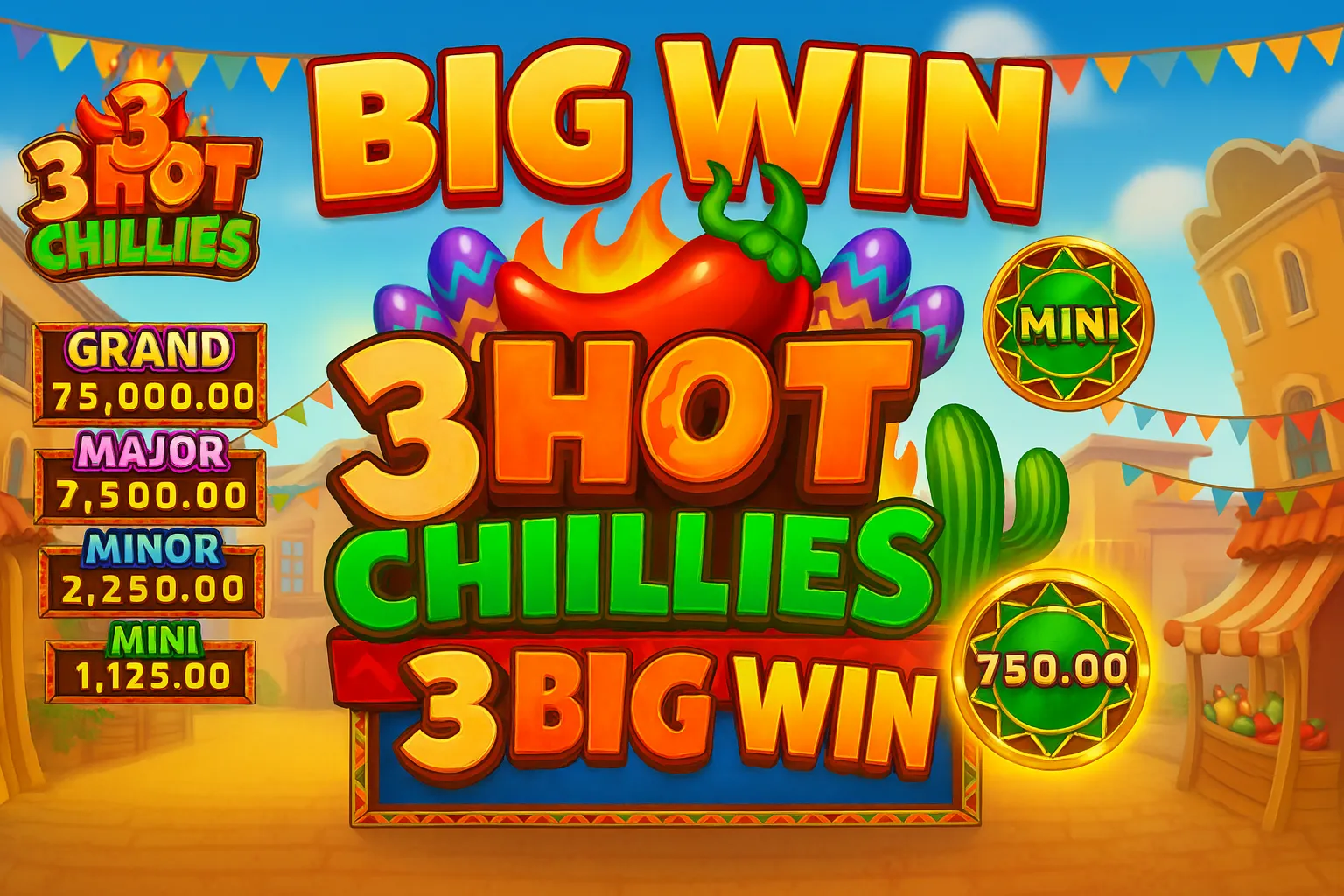 3 hot chillies